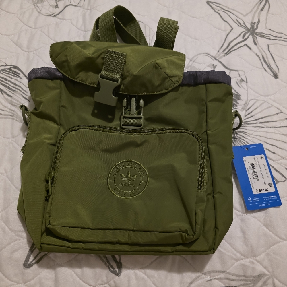 Adidas Originals Olive Green Mini Backpack